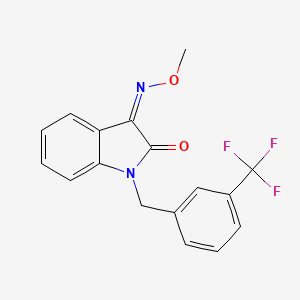 molecular formula C17H13F3N2O2 B2430931 (3Z)-3-methoxyimino-1-[[3-(trifluoromethyl)phenyl]methyl]indol-2-one CAS No. 477853-38-6