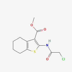 molecular formula C12H14ClNO3S B2430935 Methyl 2-[(Chloracetyl)amino]-4,5,6,7-tetrahydro-1-benzothiophen-3-carboxylat CAS No. 300559-61-9