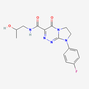 molecular formula C15H16FN5O3 B2430937 8-(4-fluorophenyl)-N-(2-hydroxypropyl)-4-oxo-4,6,7,8-tetrahydroimidazo[2,1-c][1,2,4]triazine-3-carboxamide CAS No. 946231-15-8