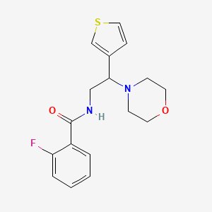 2-fluoro-N-(2-morpholino-2-(thiophen-3-yl)ethyl)benzamide