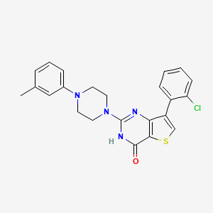 molecular formula C23H21ClN4OS B2430941 7-(2-chlorophenyl)-2-[4-(3-methylphenyl)piperazin-1-yl]thieno[3,2-d]pyrimidin-4(3H)-one CAS No. 1243101-27-0