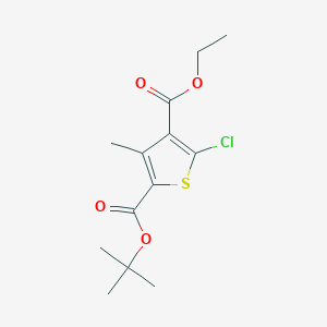 molecular formula C13H17ClO4S B2430952 2-Tert-butyl 4-ethyl 5-chloro-3-methylthiophene-2,4-dicarboxylate CAS No. 1461707-92-5