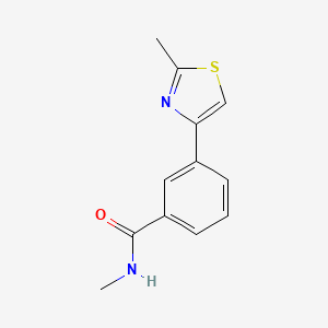 molecular formula C12H12N2OS B2430957 N-methyl-3-(2-methyl-1,3-thiazol-4-yl)benzamide CAS No. 1423506-57-3