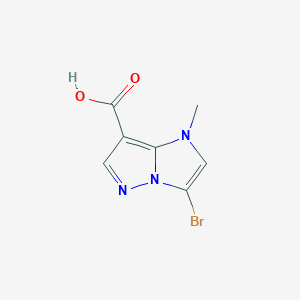 molecular formula C7H6BrN3O2 B2430958 3-Bromo-1-methylimidazo[1,2-b]pyrazole-7-carboxylic acid CAS No. 2243504-23-4