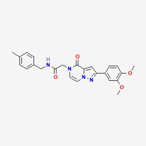 molecular formula C24H24N4O4 B2430961 2-(2-(3,4-dimethoxyphenyl)-4-oxopyrazolo[1,5-a]pyrazin-5(4H)-yl)-N-(4-methylbenzyl)acetamide CAS No. 941938-89-2