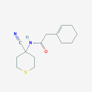 molecular formula C14H20N2OS B2430966 N-(4-Cyanothian-4-yl)-2-(cyclohexen-1-yl)acetamide CAS No. 1444681-50-8