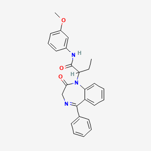 N-(3-methoxyphenyl)-2-(2-oxo-5-phenyl-2,3-dihydro-1H-benzo[e][1,4]diazepin-1-yl)butanamide
