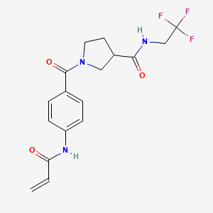 1-[4-(Prop-2-enoylamino)benzoyl]-N-(2,2,2-trifluoroethyl)pyrrolidine-3-carboxamide