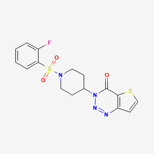 3-(1-((2-fluorophenyl)sulfonyl)piperidin-4-yl)thieno[3,2-d][1,2,3]triazin-4(3H)-one