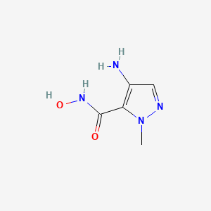 molecular formula C5H8N4O2 B2430982 4-amino-N-hydroxy-1-methyl-1H-pyrazole-5-carboxamide CAS No. 512811-21-1