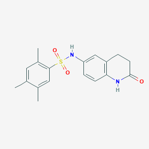 molecular formula C18H20N2O3S B2430984 2,4,5-trimethyl-N-(2-oxo-1,2,3,4-tetrahydroquinolin-6-yl)benzenesulfonamide CAS No. 921916-37-2