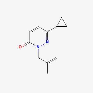 molecular formula C11H14N2O B2430987 6-环丙基-2-(2-甲基丙-2-烯-1-基)-2,3-二氢吡哒嗪-3-酮 CAS No. 2167342-37-0
