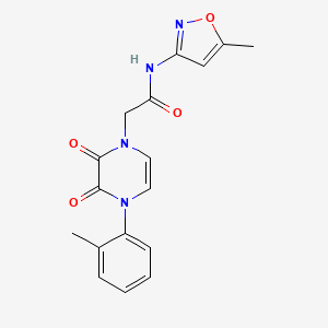 molecular formula C17H16N4O4 B2430988 2-(2,3-二氧代-4-(邻甲苯基)-3,4-二氢吡嗪-1(2H)-基)-N-(5-甲基异恶唑-3-基)乙酰胺 CAS No. 1421527-89-0