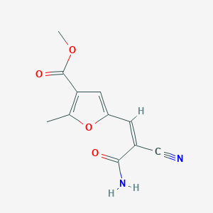 Methyl 5-[(Z)-3-amino-2-cyano-3-oxoprop-1-enyl]-2-methylfuran-3-carboxylate