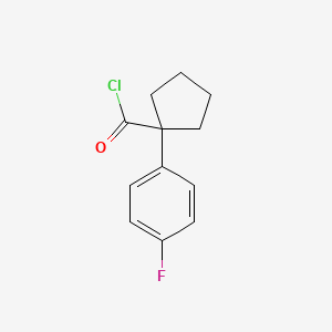 molecular formula C12H12ClFO B2430997 1-(4-Fluorophenyl)cyclopentanecarbonyl chloride CAS No. 1175796-63-0