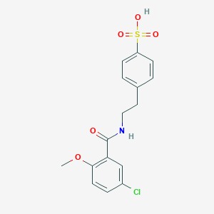 molecular formula C16H16ClNO5S B024310 对-[2-[(5-氯-2-甲氧基苯甲酰)氨基]乙基]苯磺酸 CAS No. 33924-53-7
