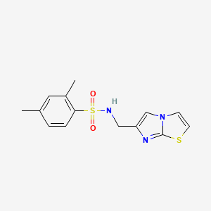 molecular formula C14H15N3O2S2 B2431000 N-(咪唑并[2,1-b][1,3]噻唑-6-基甲基)-2,4-二甲苯磺酰胺 CAS No. 852453-40-8