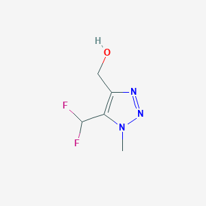 molecular formula C5H7F2N3O B2431006 (5-(Difluoromethyl)-1-methyl-1H-1,2,3-triazol-4-yl)methanol CAS No. 2138075-65-5