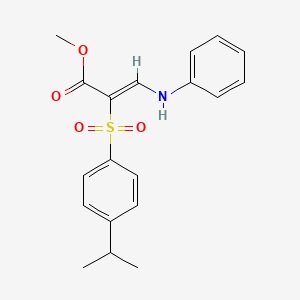 methyl (2Z)-3-anilino-2-[(4-isopropylphenyl)sulfonyl]acrylate