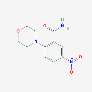 molecular formula C11H13N3O4 B2431022 2-吗啉基-5-硝基苯甲酰胺 CAS No. 50891-29-7