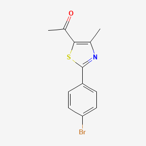 molecular formula C12H10BrNOS B2431026 1-[2-(4-Bromophenyl)-4-methyl-1,3-thiazol-5-yl]ethan-1-one CAS No. 71338-62-0