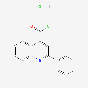 molecular formula C16H11Cl2NO B2431028 2-Phenylquinoline-4-carbonyl chloride hydrochloride CAS No. 7187-80-6