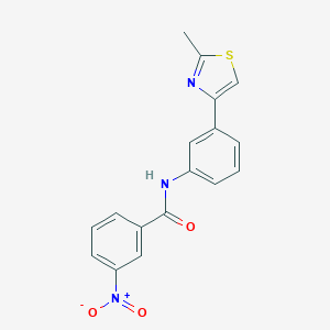 molecular formula C17H13N3O3S B243103 3-nitro-N-[3-(2-methyl-1,3-thiazol-4-yl)phenyl]benzamide 