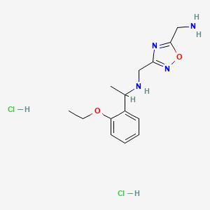 N-[[5-(Aminomethyl)-1,2,4-oxadiazol-3-yl]methyl]-1-(2-ethoxyphenyl)ethanamine;dihydrochloride