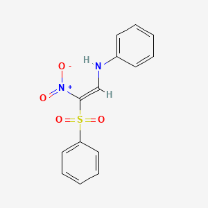 N-[(E)-2-(benzenesulfonyl)-2-nitroethenyl]aniline