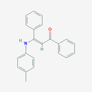 molecular formula C22H19NO B243104 1,3-Diphenyl-3-(4-toluidino)-2-propen-1-one 
