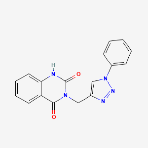 molecular formula C17H13N5O2 B2431042 3-[(1-phenyl-1H-1,2,3-triazol-4-yl)methyl]-1,2,3,4-tetrahydroquinazoline-2,4-dione CAS No. 1444688-12-3