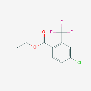 molecular formula C10H8ClF3O2 B2431046 Ethyl 4-chloro-2-(trifluoromethyl)benzoate CAS No. 773139-28-9