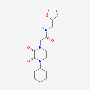 2-(4-Cyclohexyl-2,3-dioxopyrazin-1-yl)-N-(oxolan-2-ylmethyl)acetamide