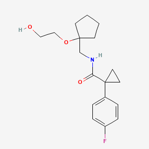1-(4-fluorophenyl)-N-((1-(2-hydroxyethoxy)cyclopentyl)methyl)cyclopropane-1-carboxamide