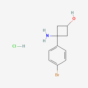 (1s,3s)-3-Amino-3-(4-bromophenyl)cyclobutan-1-ol hydrochloride