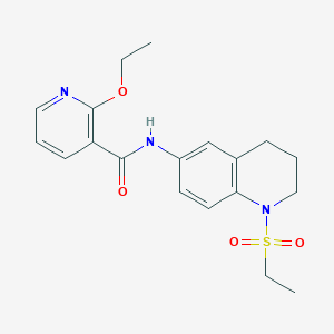 molecular formula C19H23N3O4S B2431062 2-乙氧基-N-(1-(乙磺酰基)-1,2,3,4-四氢喹啉-6-基)烟酰胺 CAS No. 1448036-43-8