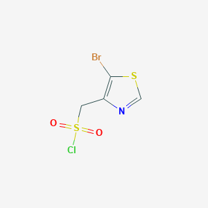 molecular formula C4H3BrClNO2S2 B2431068 (5-Bromo-1,3-thiazol-4-yl)methanesulfonyl chloride CAS No. 1936566-69-6