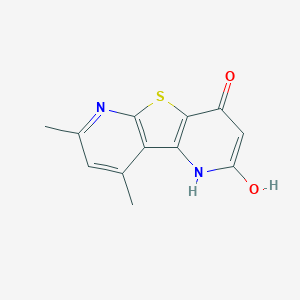 4-hydroxy-11,13-dimethyl-8-thia-3,10-diazatricyclo[7.4.0.02,7]trideca-1(9),2(7),4,10,12-pentaen-6-one