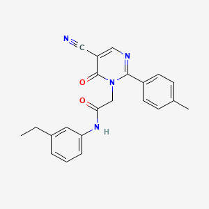 2-(5-cyano-6-oxo-2-(p-tolyl)pyrimidin-1(6H)-yl)-N-(3-ethylphenyl)acetamide
