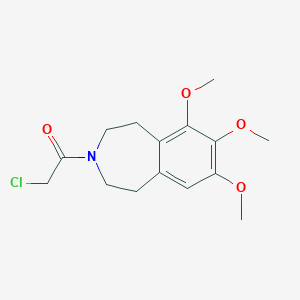 molecular formula C15H20ClNO4 B2431089 2-Chloro-1-(6,7,8-trimethoxy-1,2,4,5-tetrahydro-3-benzazepin-3-yl)ethanone CAS No. 2411275-52-8
