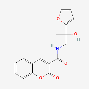 molecular formula C17H15NO5 B2431109 N-(2-(furan-2-yl)-2-hydroxypropyl)-2-oxo-2H-chromene-3-carboxamide CAS No. 1396791-16-4