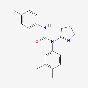 molecular formula C20H23N3O B2431113 1-(3,4-dihydro-2H-pyrrol-5-yl)-1-(3,4-dimethylphenyl)-3-(p-tolyl)urea CAS No. 898449-60-0