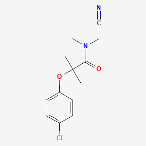 molecular formula C13H15ClN2O2 B2431115 2-(4-chlorophenoxy)-N-(cyanomethyl)-N,2-dimethylpropanamide CAS No. 1390283-91-6