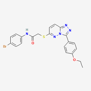 molecular formula C21H18BrN5O2S B2431116 N-(4-Bromphenyl)-2-((3-(4-Ethoxyphenyl)-[1,2,4]triazolo[4,3-b]pyridazin-6-yl)thio)acetamid CAS No. 852436-70-5