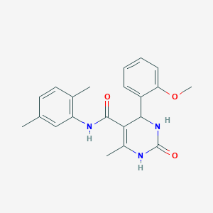 molecular formula C21H23N3O3 B2431117 N-(2,5-dimethylphenyl)-4-(2-methoxyphenyl)-6-methyl-2-oxo-1,2,3,4-tetrahydropyrimidine-5-carboxamide CAS No. 537680-27-6