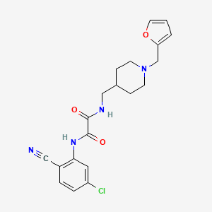 molecular formula C20H21ClN4O3 B2431118 N1-(5-氯-2-氰基苯基)-N2-((1-(呋喃-2-基甲基)哌啶-4-基)甲基)草酰胺 CAS No. 953230-14-3