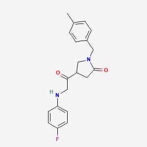 4-{2-[(4-Fluorophenyl)amino]acetyl}-1-[(4-methylphenyl)methyl]pyrrolidin-2-one