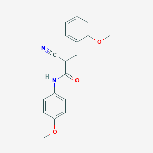 molecular formula C18H18N2O3 B2431123 2-氰基-3-(2-甲氧基苯基)-N-(4-甲氧基苯基)丙酰胺 CAS No. 1261010-98-3