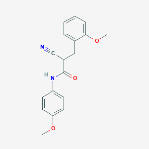 molecular formula C18H18N2O3 B2431123 2-ciano-3-(2-metoxifenil)-N-(4-metoxifenil)propanamida CAS No. 1261010-98-3