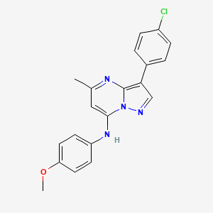 molecular formula C20H17ClN4O B2431124 3-(4-chlorophenyl)-N-(4-methoxyphenyl)-5-methylpyrazolo[1,5-a]pyrimidin-7-amine CAS No. 899399-10-1